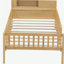 Lit plateforme en bois avec tête de lit en forme de maison, lumières DEL et espace de rangement intégré-544927203-544927200