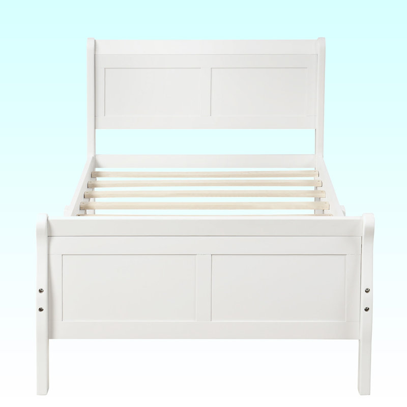 Lit plateforme simple, Blanc