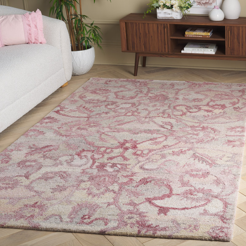 Fredirick Tufted Performance Performance Floral Rug, Rectangle 5' x 8'