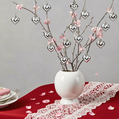 36Pcs Heart Shaped Ornament