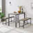 3-Piece Dining Table Set，Industrial Design Space-Saving Dining Set with Durable Frame-1509933884-1509933891