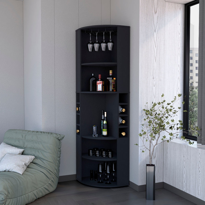 Armoire de bar Avery, Noir