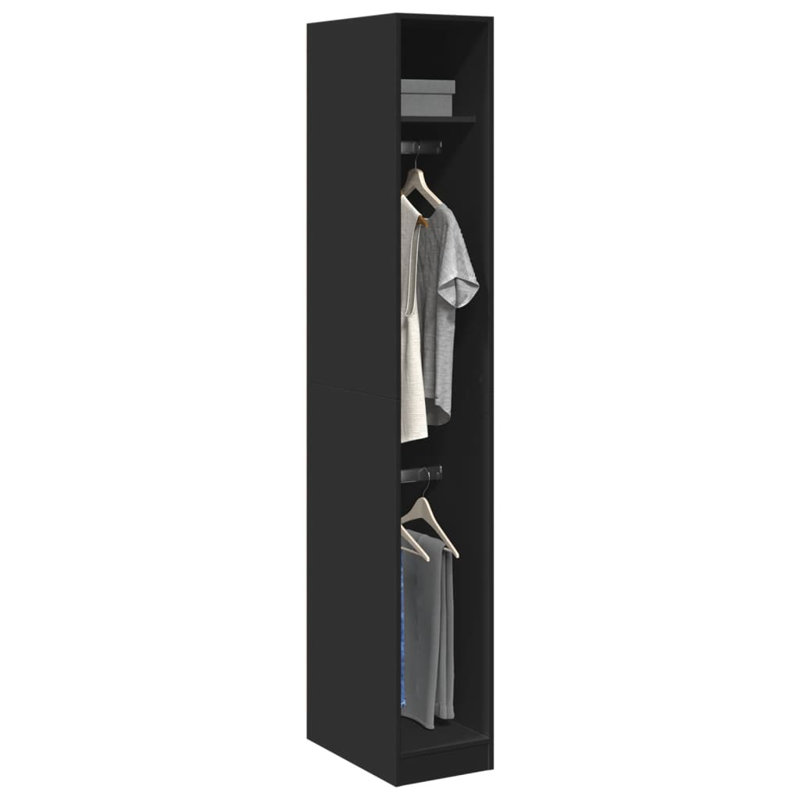 Artressia Manufactured Wood Wardrobe, 30 x 50 x 200 cm, Black