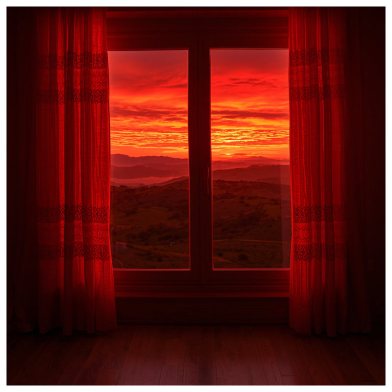 Coussins décoratifs Red Sunset, 14 X 14 pouces