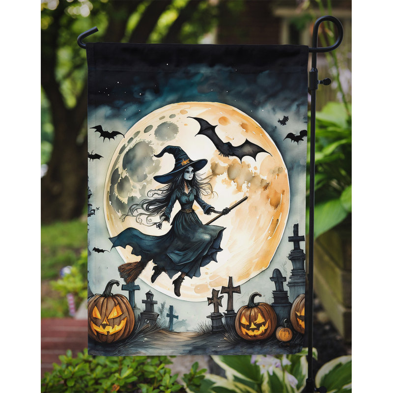 Double Sided 15.5'' H x 11.25'' W Polyester Halloween Garden Flag