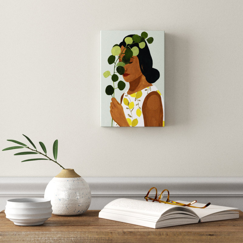 Botany Portrait II by Victoria Borges - Painting Print, Wrapped Canvas, 30cm H x 20cm W