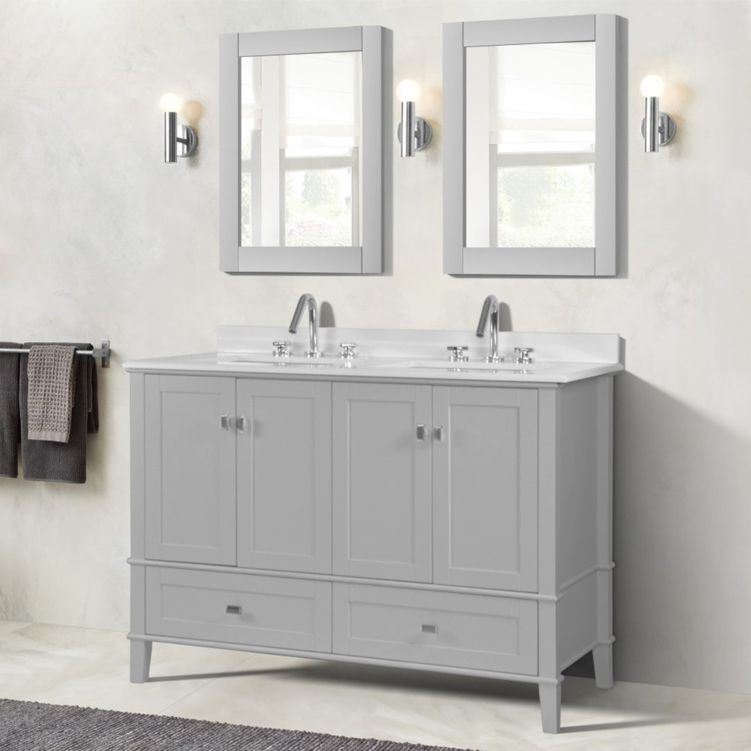Akshayan 49” Double Vanity With Quartz Top Lark Manor™ Base 