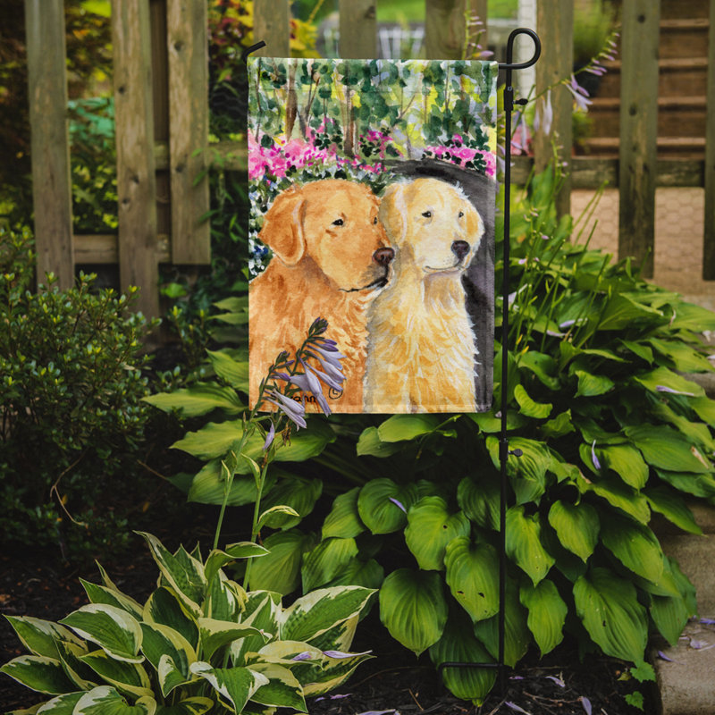 Drapeau de jardin 2 côtés golden retriever