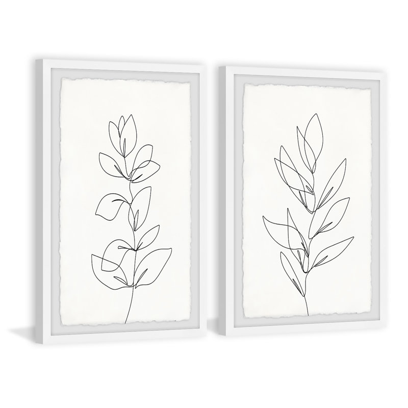 Millay Where Leaves Blossom - 2 Piece Single Picture Frame Painting Set, 61" H x 41" W x 3.81" D