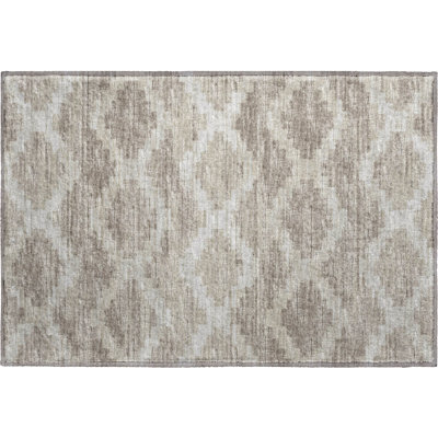 Premium Machine Washable Vaseem AMF115 Tan Rug