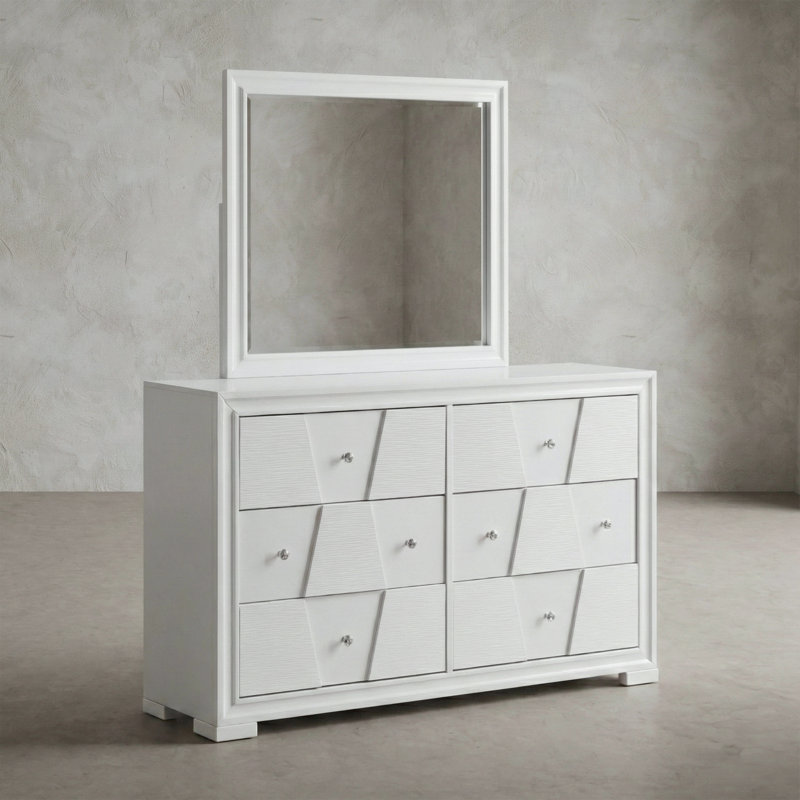 Commode 6 tiroirs avec miroir Arona Uniontown