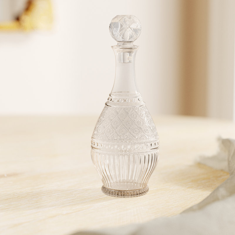 Claro Pink Wine Decanter, Transparent