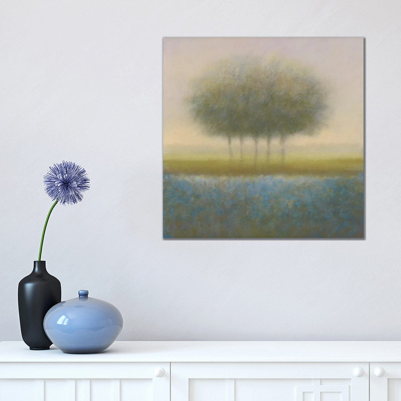 Blue Group Of Trees by Hans Dolieslager - Wrapped Canvas Painting, 45.72 cm H x 45.72 cm W x 1.91 cm D