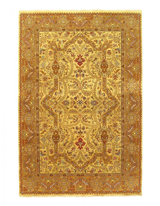 Fine Hand Knotted Persian Tabriz design 6' X 8'11''