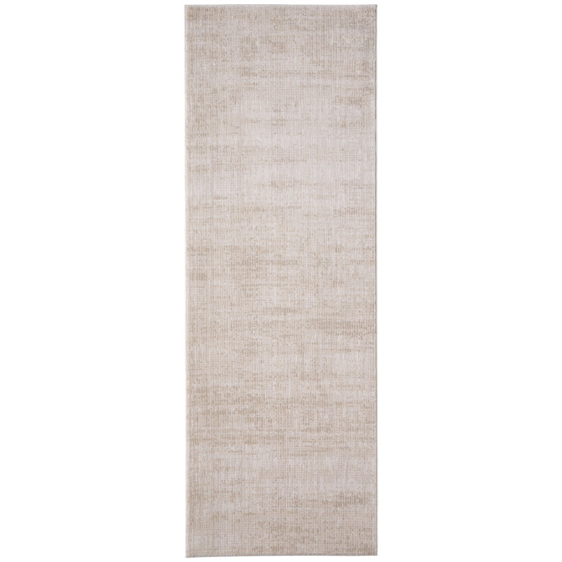 Esser Modern Solid, Accent Rug, Runner 2'6" x 7'3", Ivory/Silver