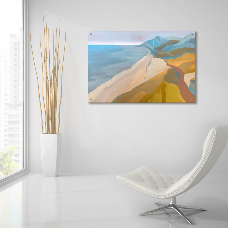 «Point Mugu» par Pete Oswald, art mural en verre acrylique, H 24 po x l 36 po x P 0,2 po