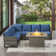 Ingvald 6- Person Outdoor PE Wicker Sectional Seating Group with Fire Pit Table and Cushions