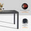 Ensemble repas d'extérieur pour 8 personnes avec table rectangulaire extensible et chaise empilable, coussins inclus