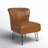 Leona Faux Leather Chair With Metal Base-1978972599
