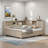Wood Daybed With Storage Shelves, Sliding Doors And 3 Drawers-563398754