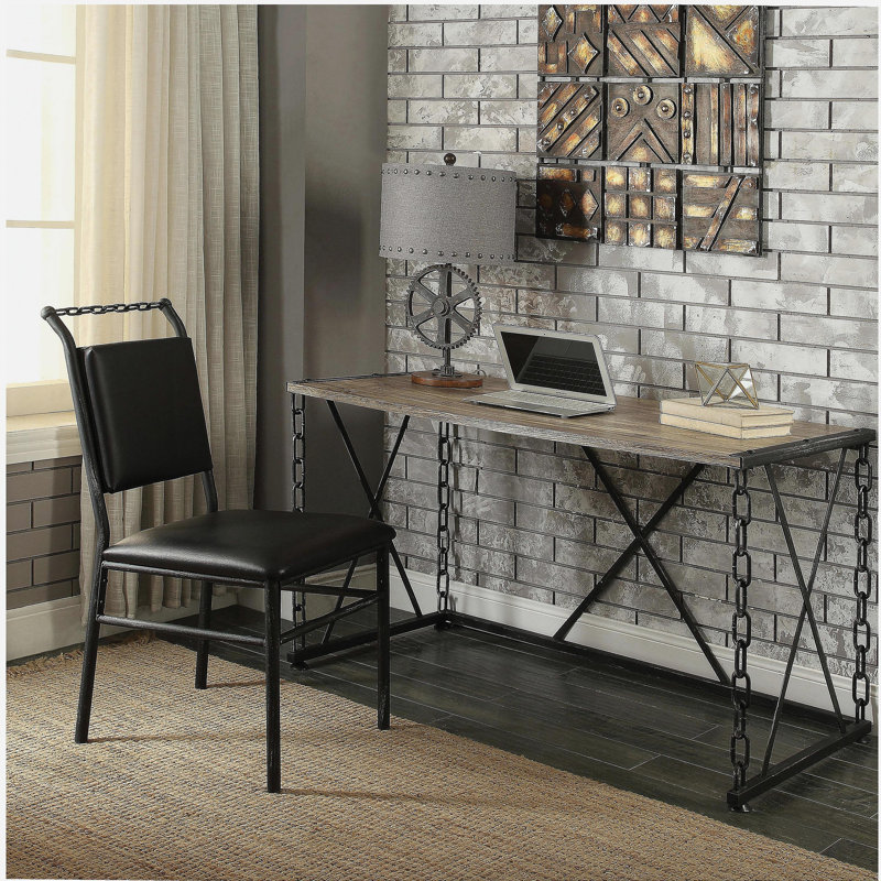 Country oak and retro black rectangular table