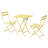 3 Piece Patio Bistro Set Of Foldable Square Table And Chairs-826755095