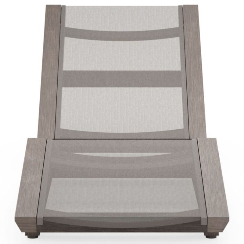 Sierra Outdoor Chaise Lounge, Porcelain, Textured Black
