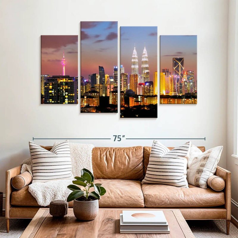 Sireci Kuala Lumpur Night Lights, 42" H x 68" W