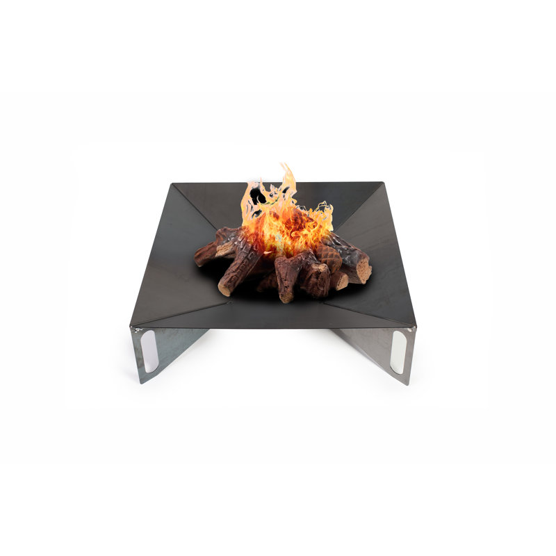 Hornbuckle Square Steel Wood Burning Smokeless Fire Pit
