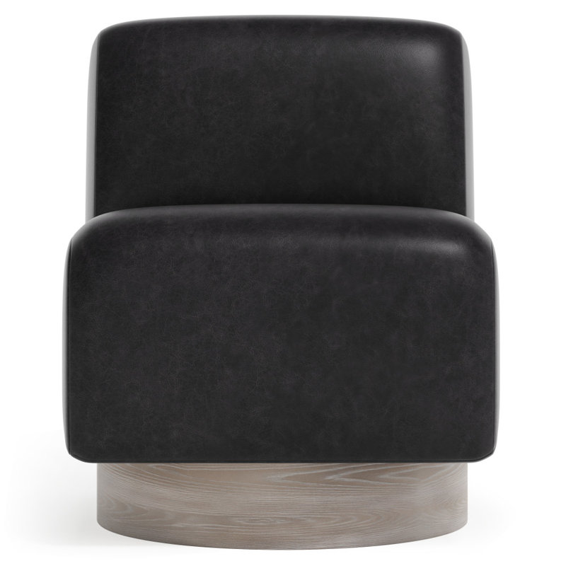 Fauteuil pivotant en cuir Marley, 360-222