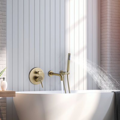 Wall Bath Faucet with Diverter