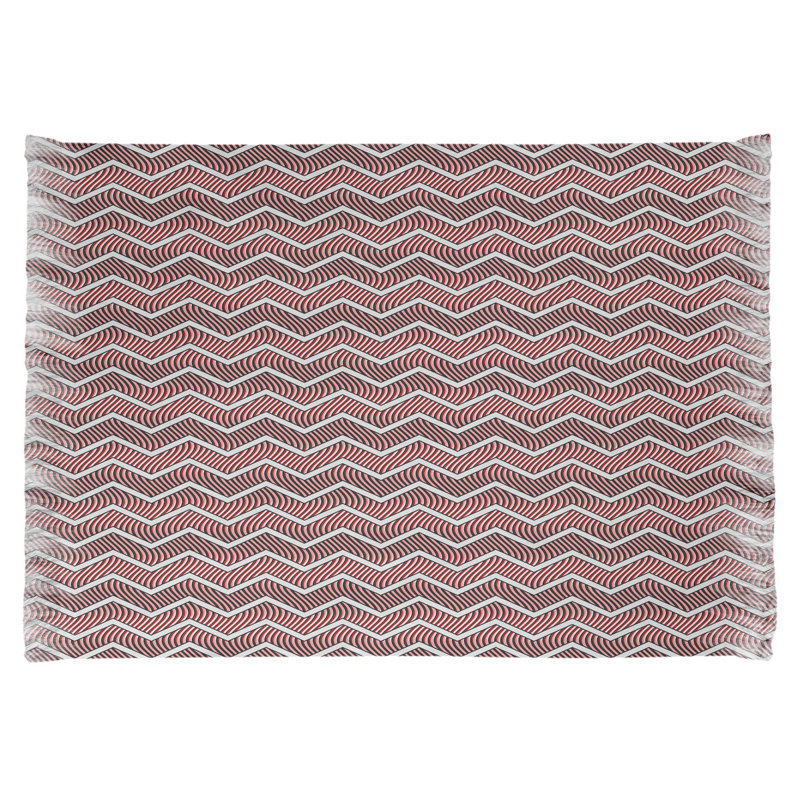 Tapis de zone rouge à chevrons ondulés, Oui