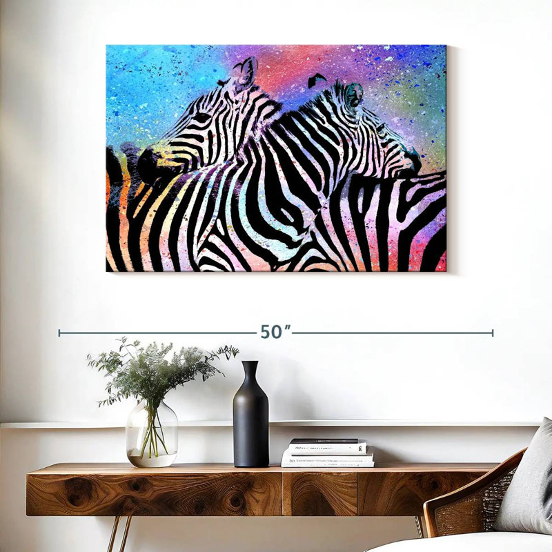 Brampt Pop Style Zebras, 26" H x 39" W