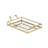 CosmoLiving by Cosmopolitan Gold Metal Mirrored Tray with Acrylic Handles 22" x 12" x 5"