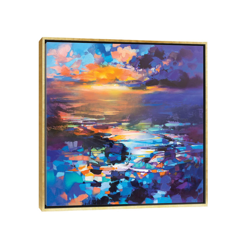 «Hope Resonates» par Scott Naismith - impression d'art graphique, Toile encadrée d'or, H 18 po x l 18 po x 1,5 po