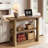 42" Console Table with Storage, Farmhouse Entryway Table Narrow Sofa Table Behind Couch