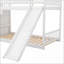 Lit superposé simple au-dessus de simple en bois massif avec glissière convertible Escalier, peu encombrant pour les petites pièces-359464