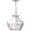 Ibtissem V4833 Durango 3-Light Indoor Brushed Nickel Convertible Hanging Pendant (Semi-Flush) with Alabaster Glass Bowl-1442431259