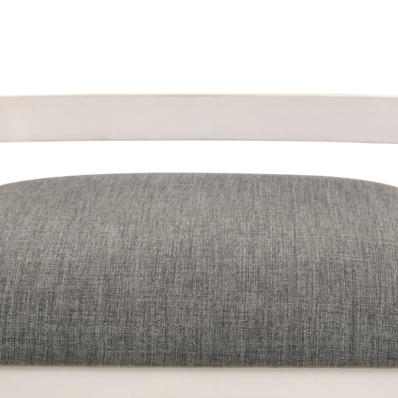 Tabouret de bar 2 pièces, Gris foncé, Blanc
