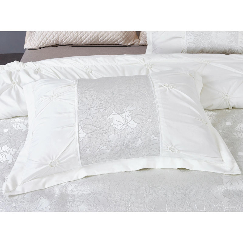 Bedspread with Pillow Shams Included, White