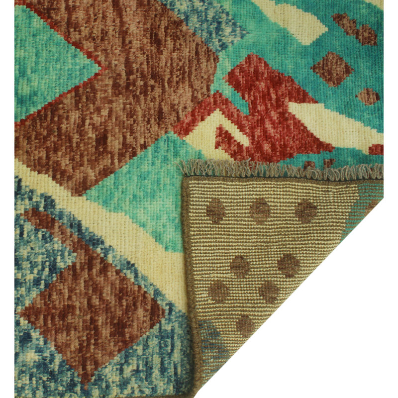 One-of-a-Kind 4' x 5'10" New Age Rectangle Wool Area Rug in Ivory