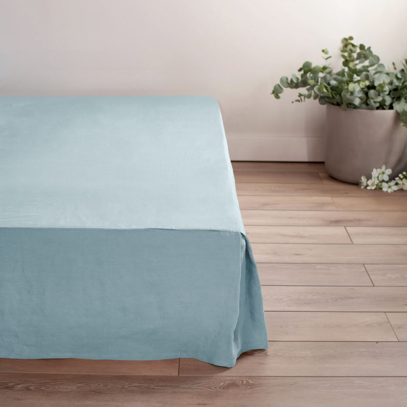 100% French Linen Bedskirt, Twin, Wave