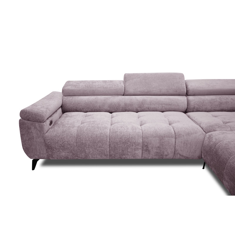 Temecia 3 Seater Corner Sofa , Purple, Right Hand Facing