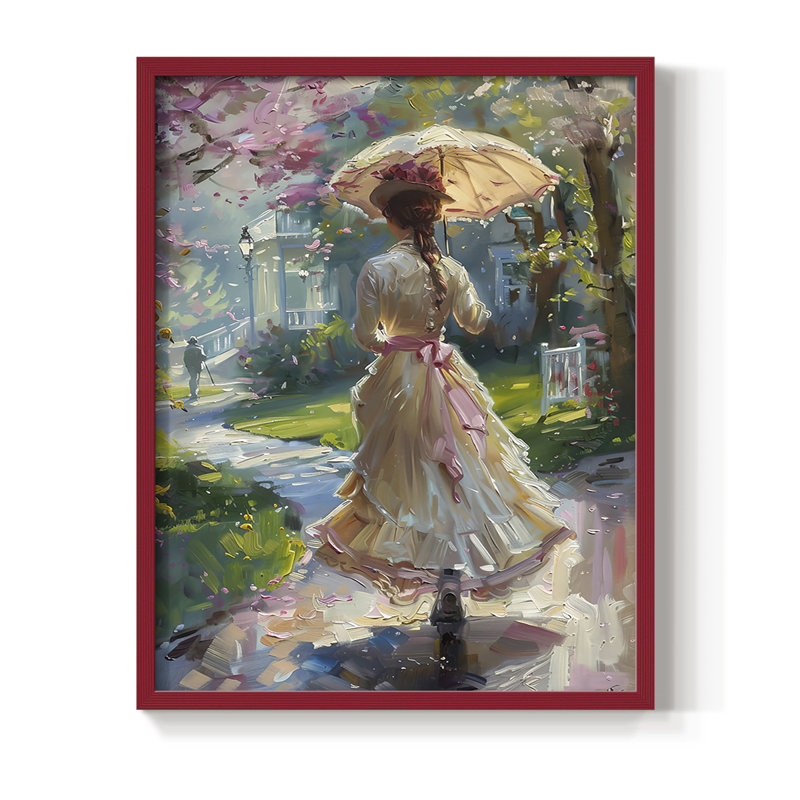 «WOMEN Series DCCL», reproduction encadrée - bois massif, H 15 po x l 12 po, Rouge