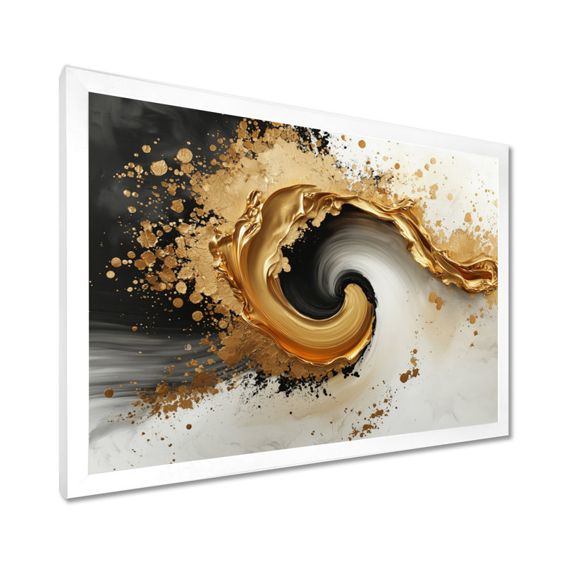 Vagues transitionnelles Goldern, Reproduction encadrée d'une seule photo, H 12 po x l 20 po, Blanc