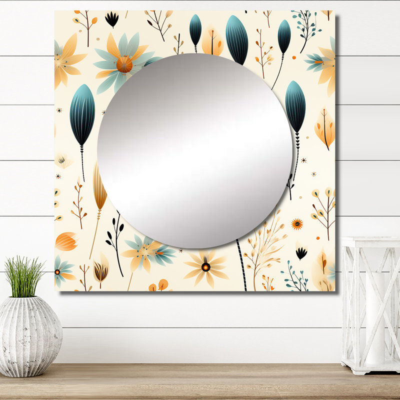 Miroir mural de salon Earthy Elegance, 23 po x 23 po