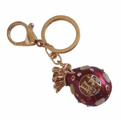 Feng Shui Import 2'' W Bronze/Red Key Chain