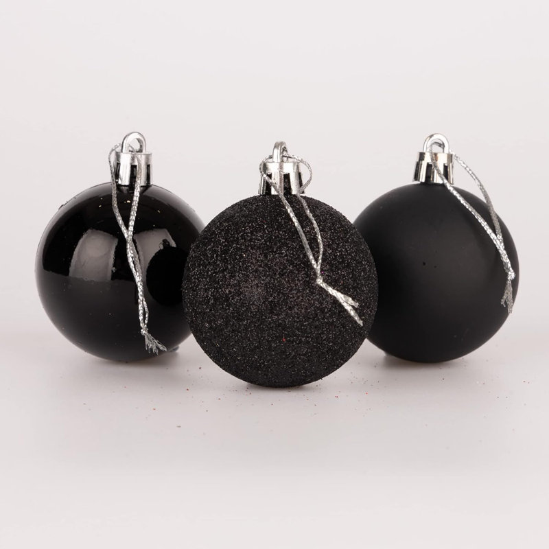 5cm Polyvinyl Chloride (PVC) Bauble, Black