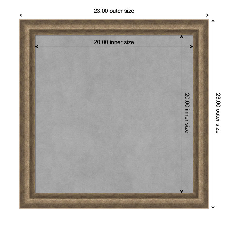 Tableau magnétique à cadre gris anthracite Allure, H 23 po x l 23 po
