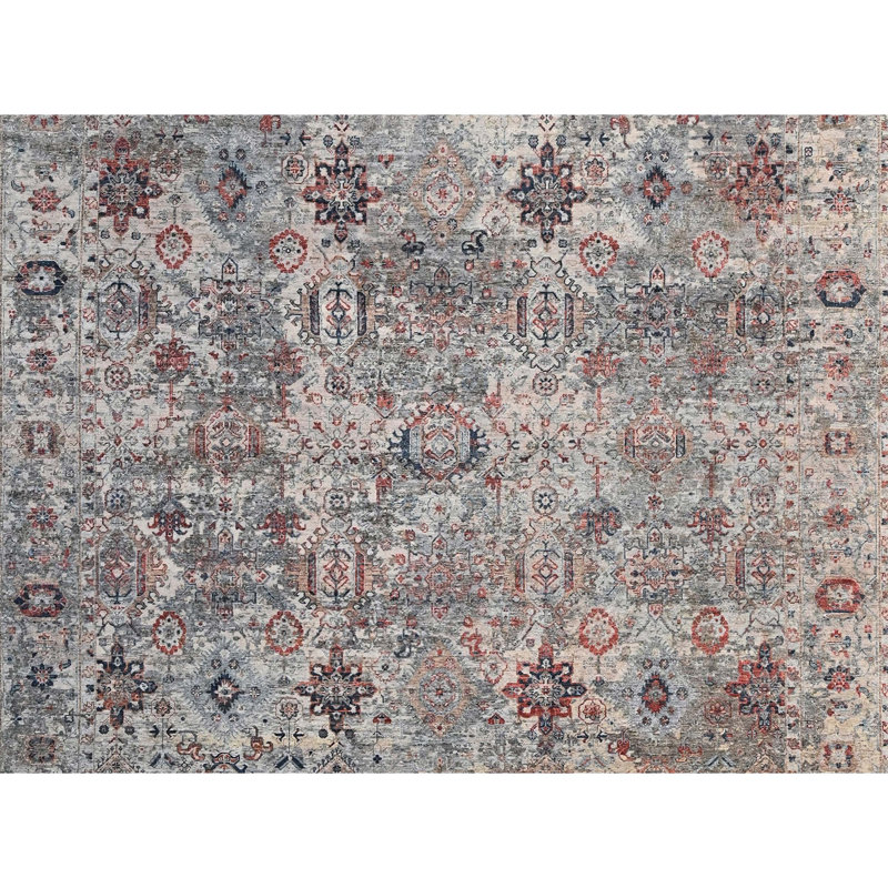 Tapis rectangulaire en laine noué à la main, Rectangle 10 pi x 14 pi